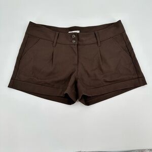 CANDIE’S Vintage Women’s Juniors Dark Brown Pleated Shorts Like New Size 7
